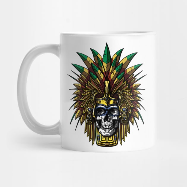 Aztec Skull Warrior Mask by underheaven